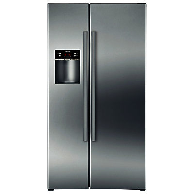 Bosch KAD62V40GB American Style Fridge Freezer, Steel Look Bosch KAD62V40GB American Style Fridge Freezer, Steel Look